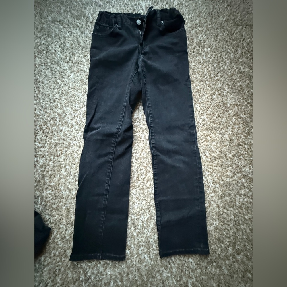 Gap youth black jeans size 10 adj waiste regular straight